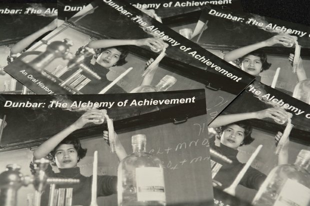 Post card fliers available to guests at the world premiere screening of Dunbar, Thursday, March 31, 2016 at the E Street Cinema in Northwest. /Photo by Patricia Little @5feet2