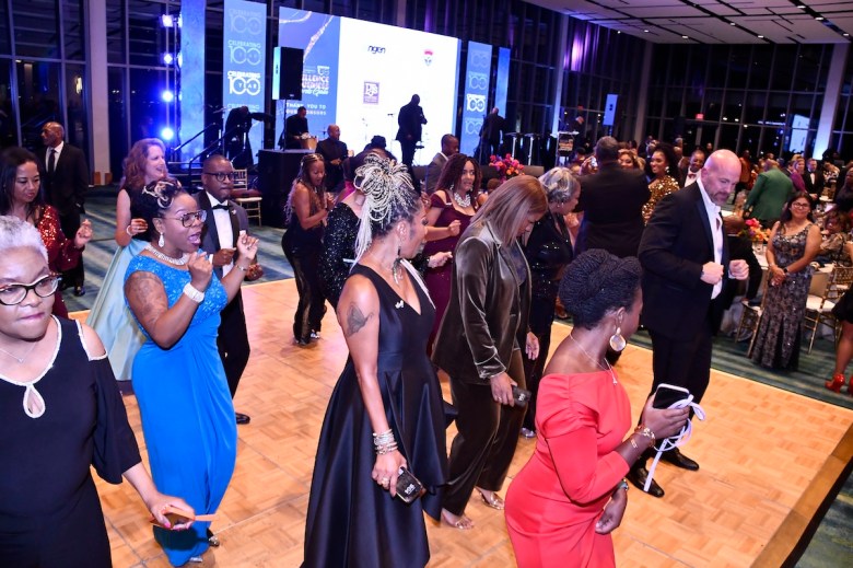 Guests dance at the Prince George’s County Chamber of Commerce Excellence in Business Awards Gala at the Gaylord National Harbor in Oxon Hill, Maryland, on Oct. 5.